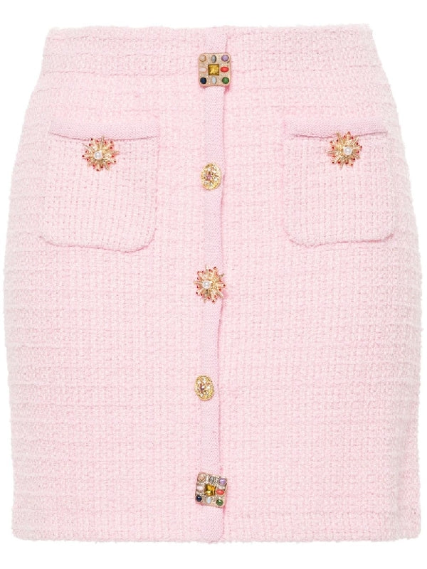 Button Detail Mini Skirt