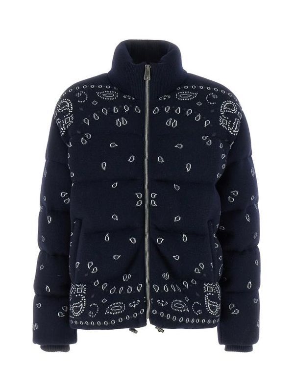 Paisley Jacquard Wool Padded Jacket