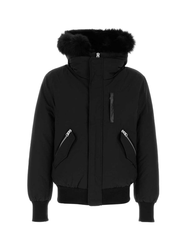 Dixon Hood Fur Bomber Jacket