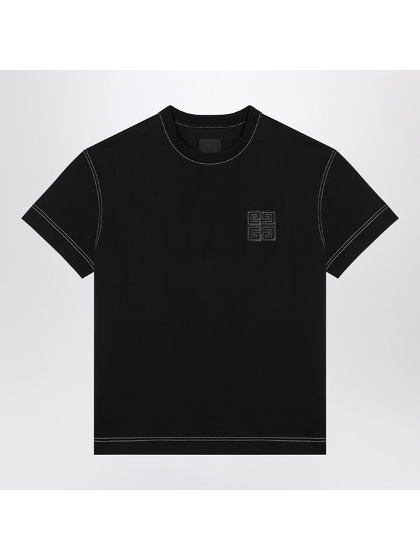 4g アップリケ 半袖Tシャツ