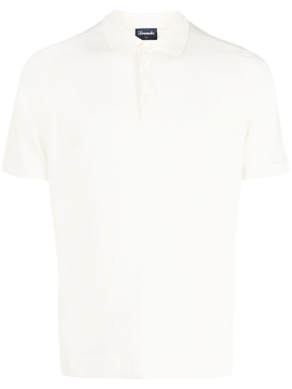 White Cotton Polo T-Shirt