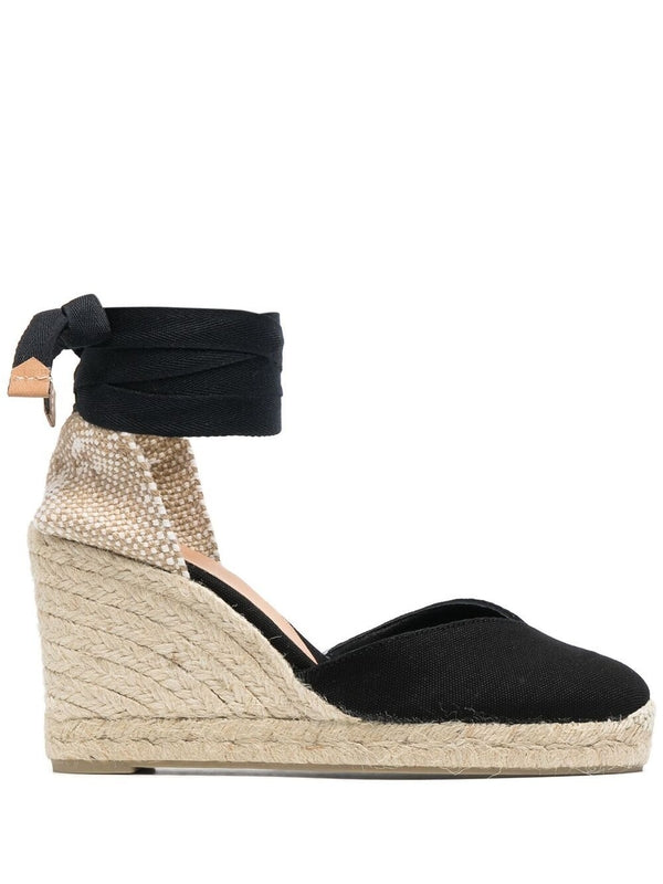 Castaner Black Wedge Sandals