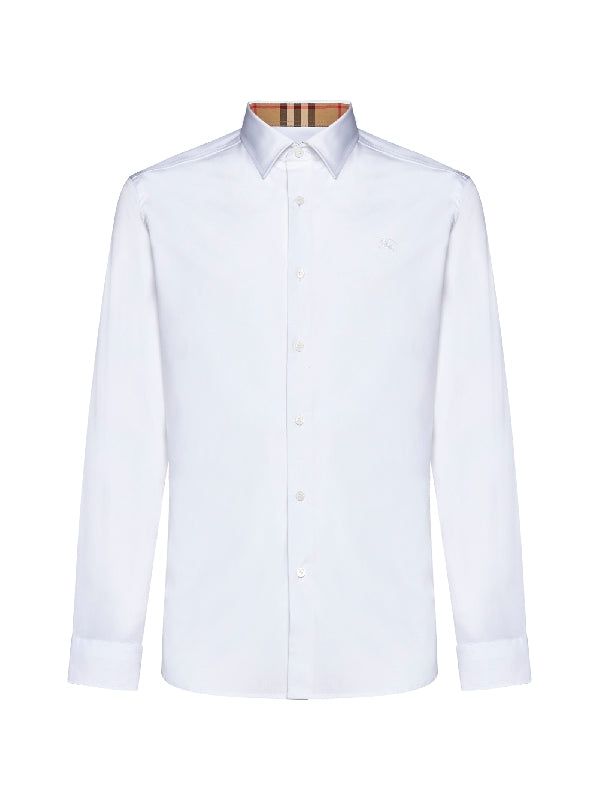 White Cotton Blend Shirt