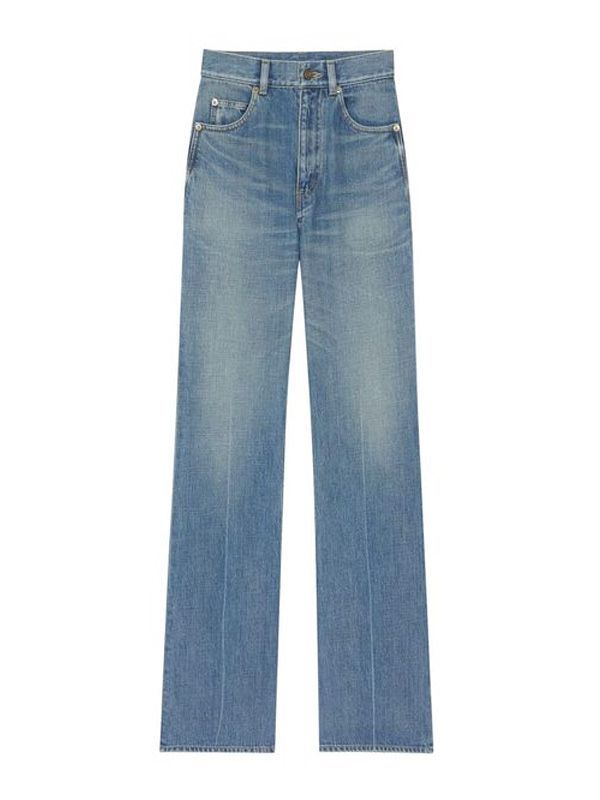 70s Back Logo Patch Cotton Denim Pants