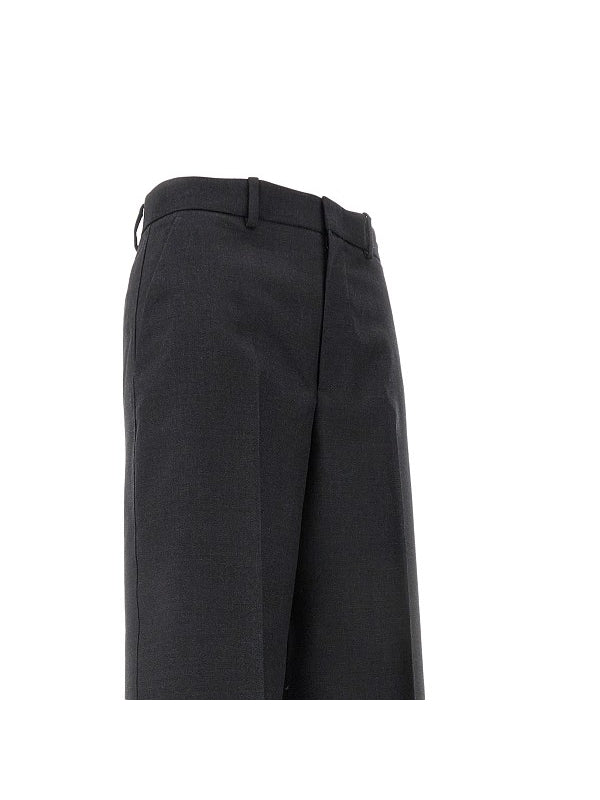 Black Wool Tailored Pants