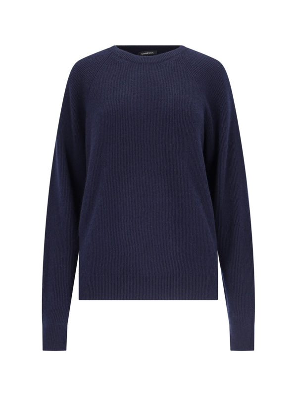 Ribbed Cashmere Crewneck Knit