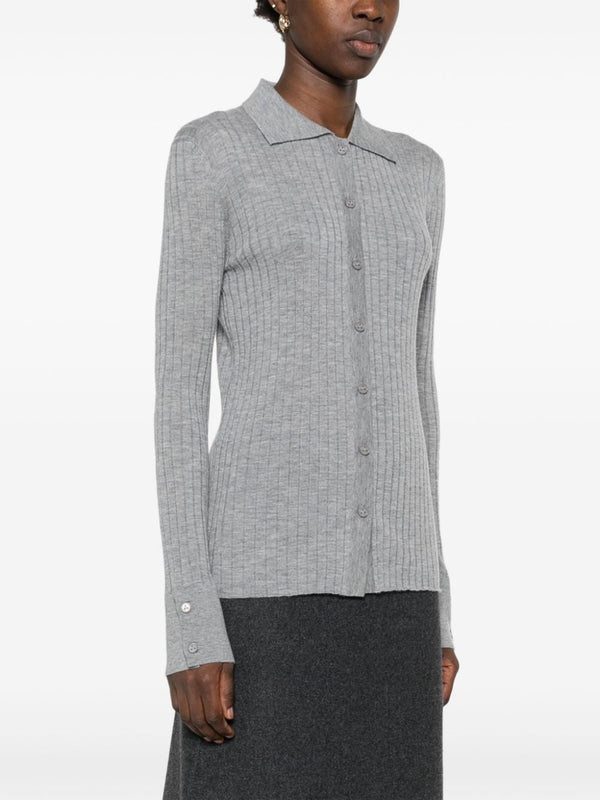 Aria Rib Knit Cashmere Cardigan