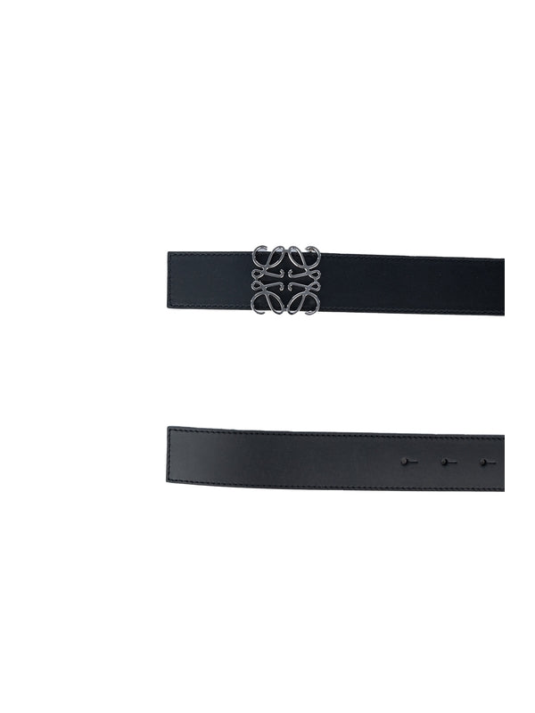 Anagram Buckle Leather Belt