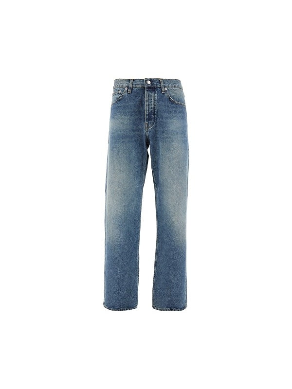 Loose Fit Cotton Denim Pants