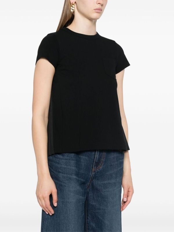 Back Pleated Cotton Short
  Sleeve T-Shirt