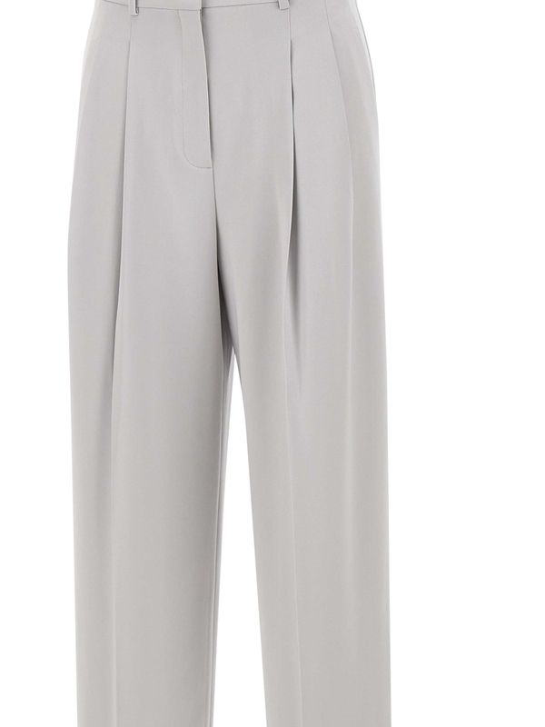 Straight Pin-Tuck Detail Pants