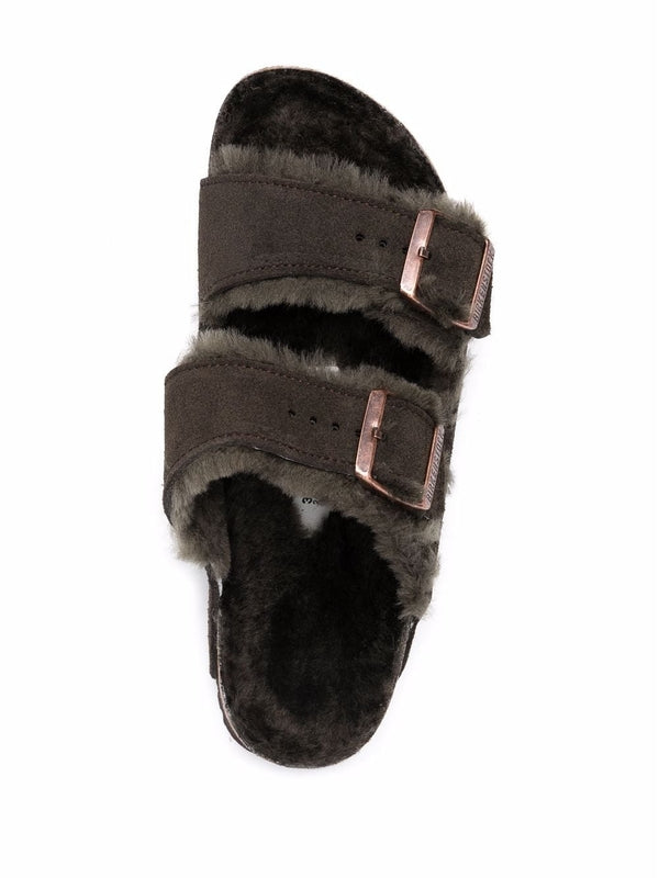 Arizona Shearling Buckle Sandals