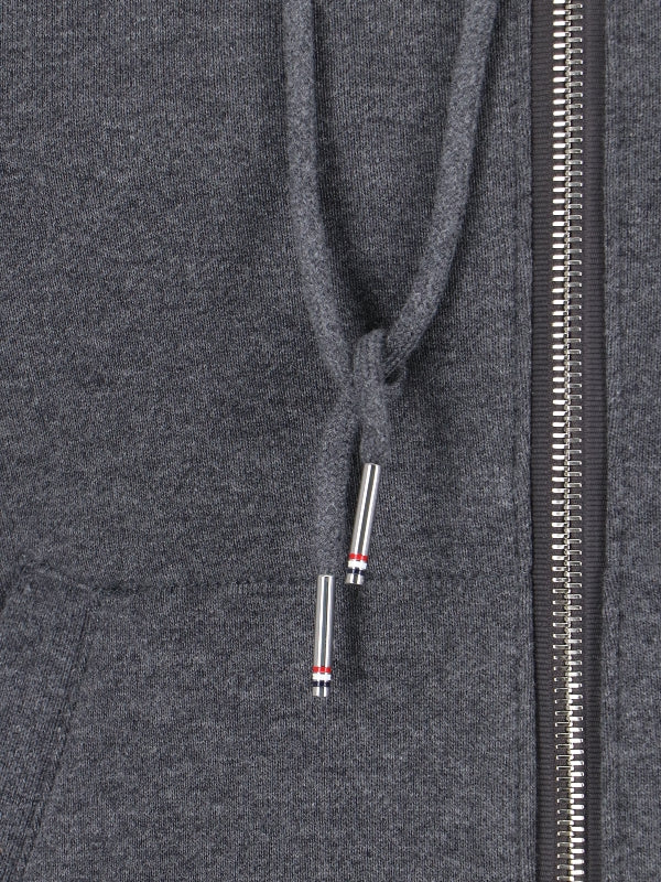 4-Bar Cotton Hooded Zip-Up