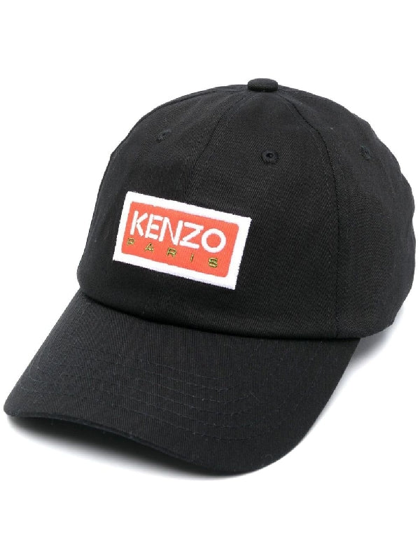 Paris Logo Embroidered Cotton Ball Cap