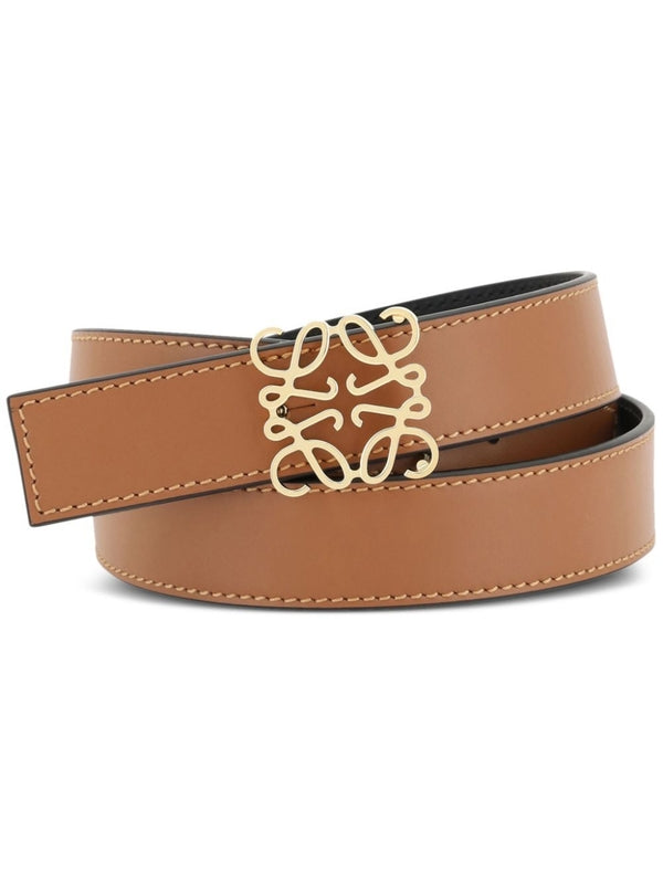 Anagram Buckle Reversible Leather Belt