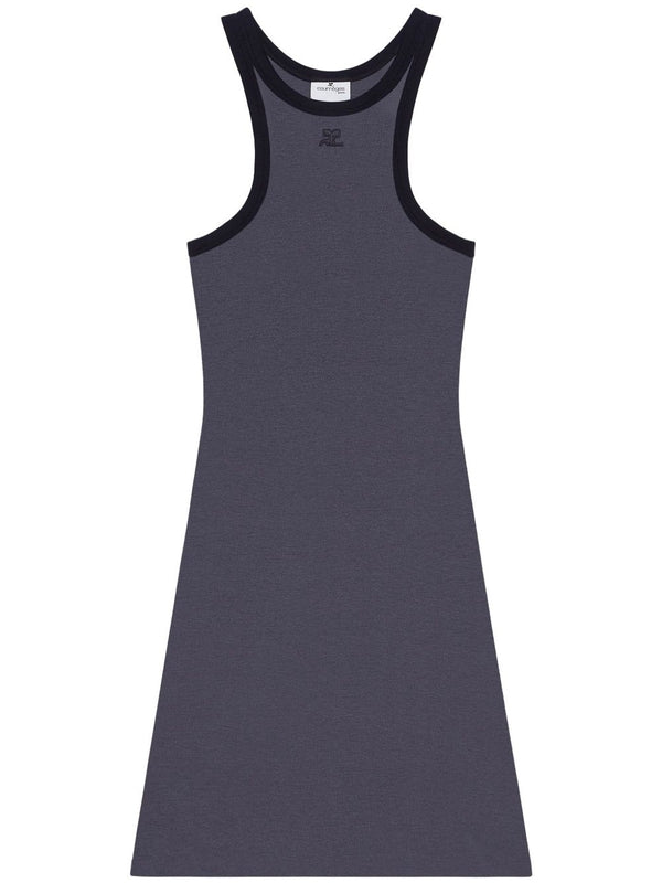 Scuba Logo Cotton Mini Dress