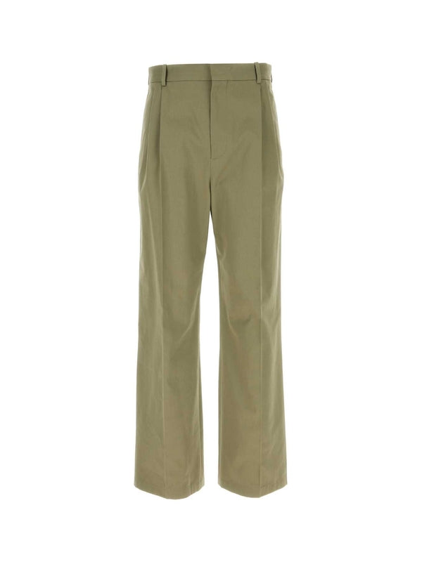 Pintuck Detail Cotton Pants