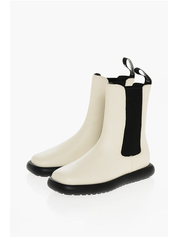 Camper Ivory Chelsea Boots