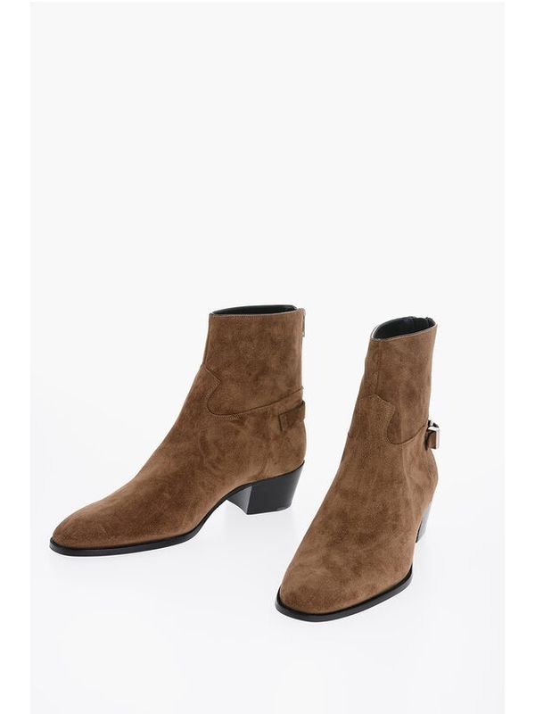 Isaac Buckle Suede Ankle Boots