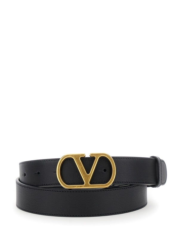 Valentino Black Leather Belts