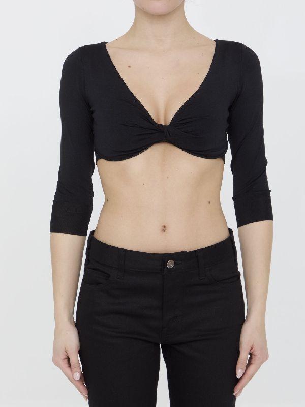 Drape Crop Silk Knit