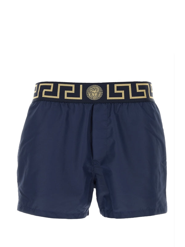 Medusa Greca Logo Band Swim Pants