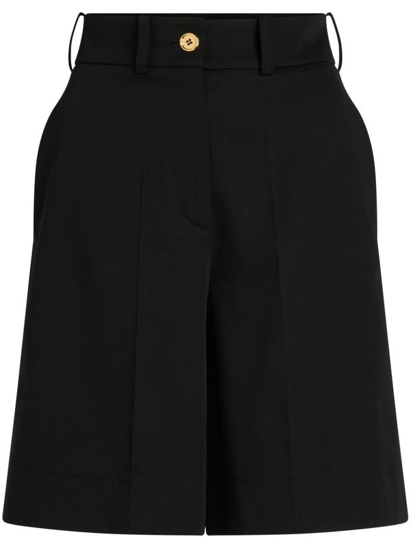 Logo Button Detail Cotton Mini Skirt