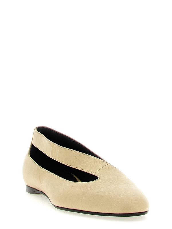 Diana Cutout
  Leather Flat Shoes