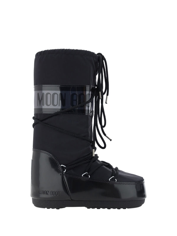Moon Boot Black Lace-Up Boots