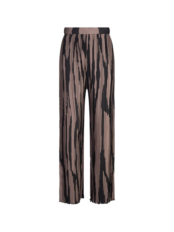 Allover Pattern Pleated Pants