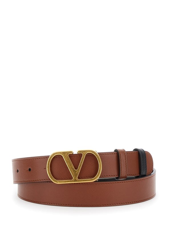 Valentino Brown Leather Belts