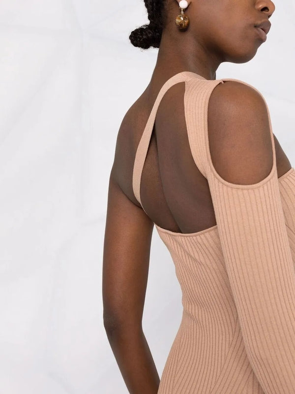 Andrea Damo Beige Mini Dress