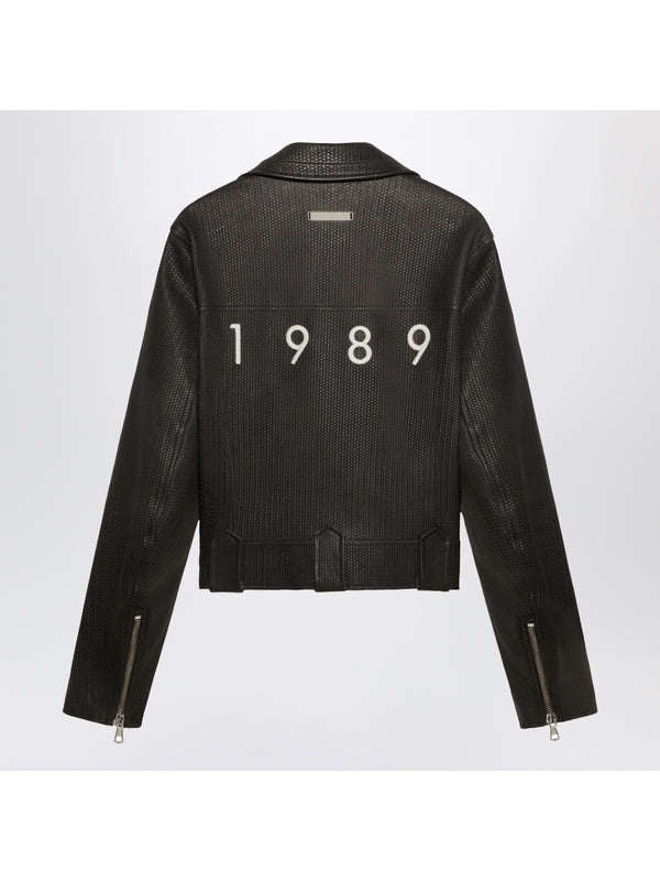 Intreccio Leather Biker Jacket