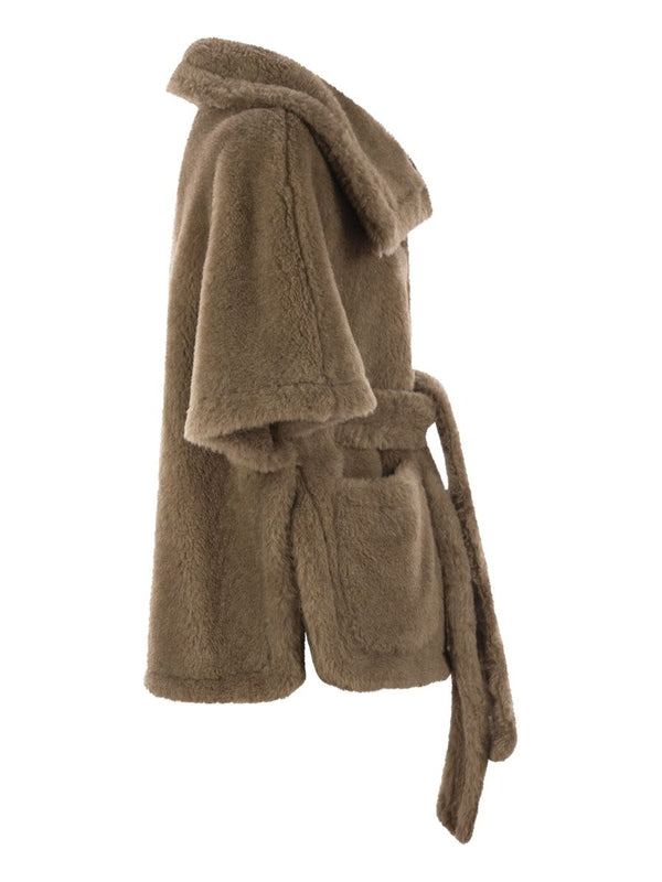 Amato Belt Shearling Teddy Cape