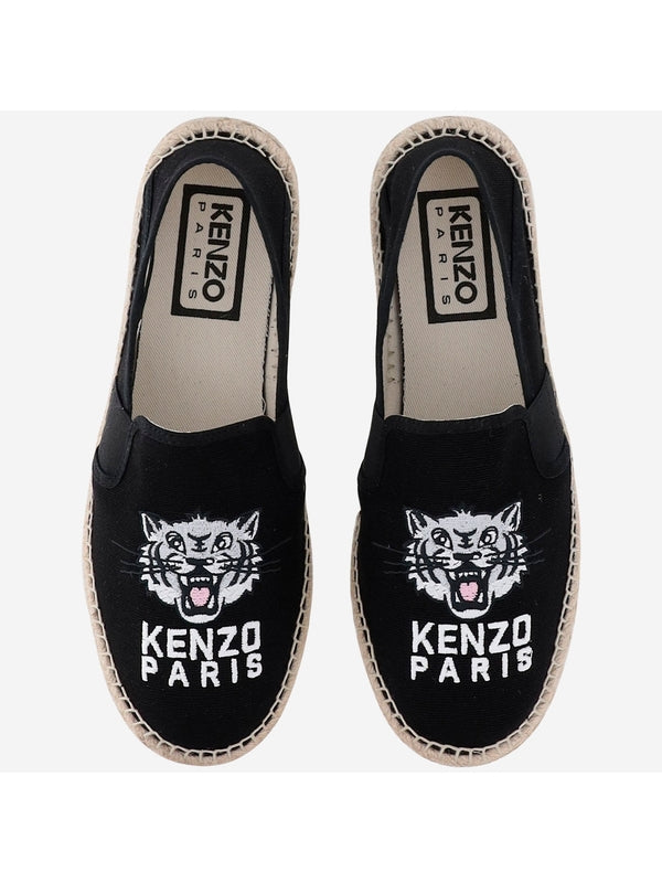 Logo Embroidery Cotton Espadrilles