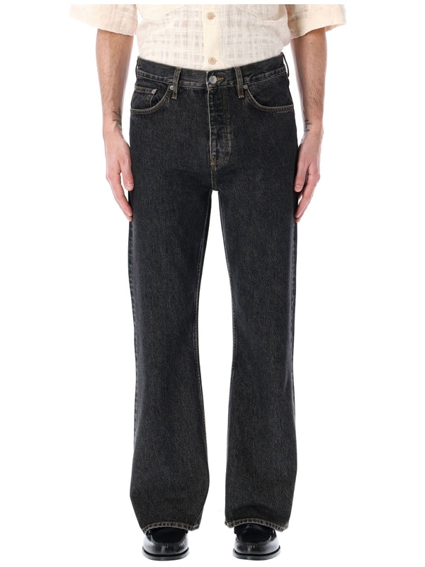 Loose-Fit Washed Denim Pants