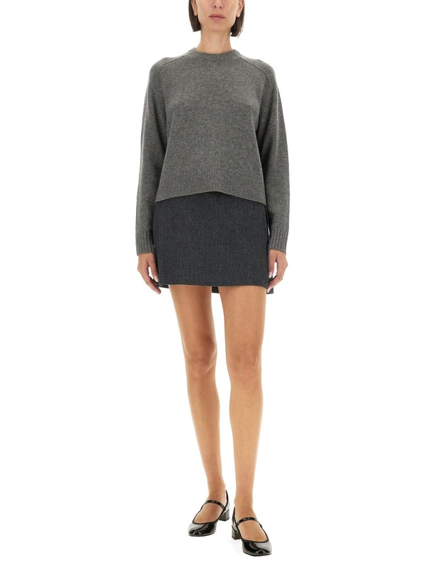 Crewneck Grey Cashmere Knit