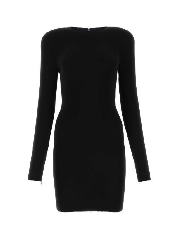 Stretch Crepe Twill Mini Dress