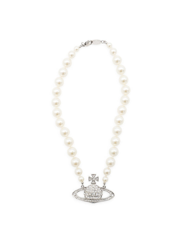 Vivienne Westwood White Silver Necklaces