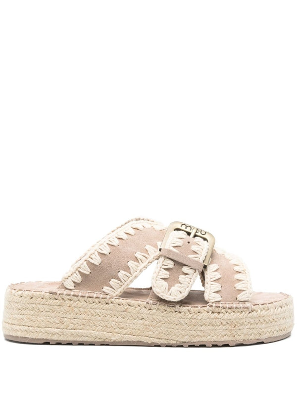 Mou Beige Slides
