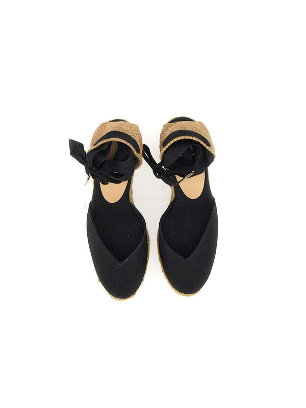 Castañer Black Wedge Sandals