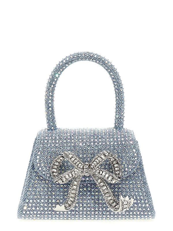 Rhinestone Denim Micro Tote Bag - Jente