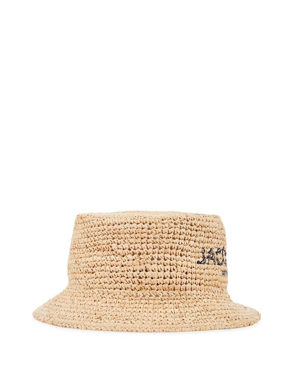 Logo Embroidery Raffia Bucket Hat