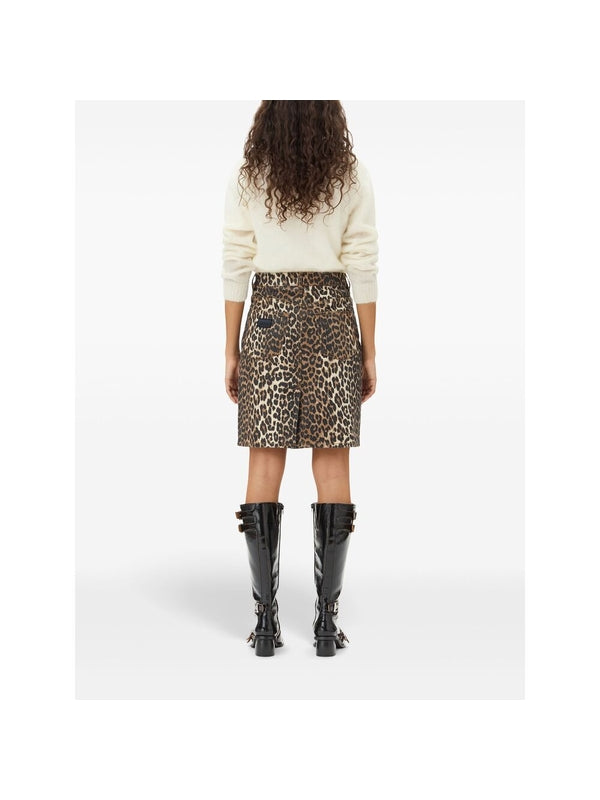 Back Logo Leopard Pattern
  Skirt