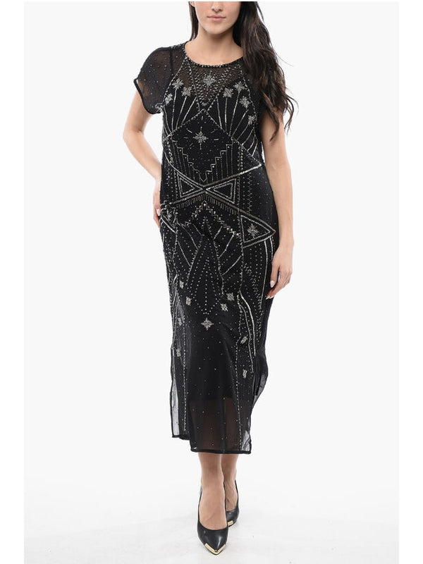 Allsaints Black Long Dress