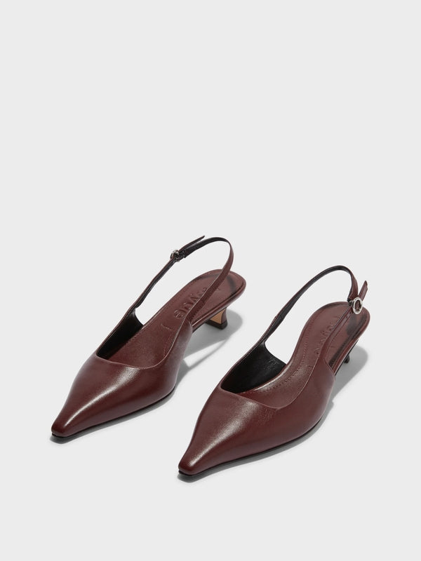 Adie Burgundy Slingback Heels