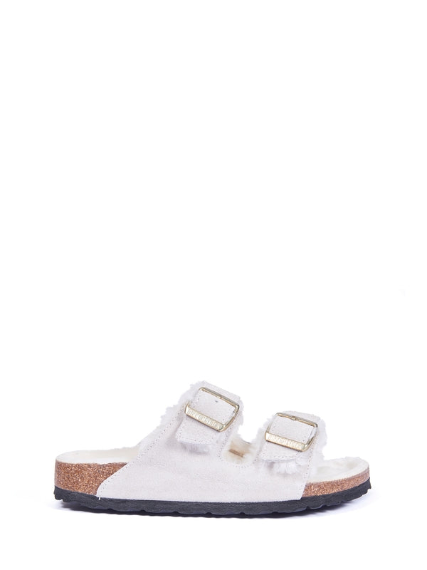Arizona Shearling Suede Sandals