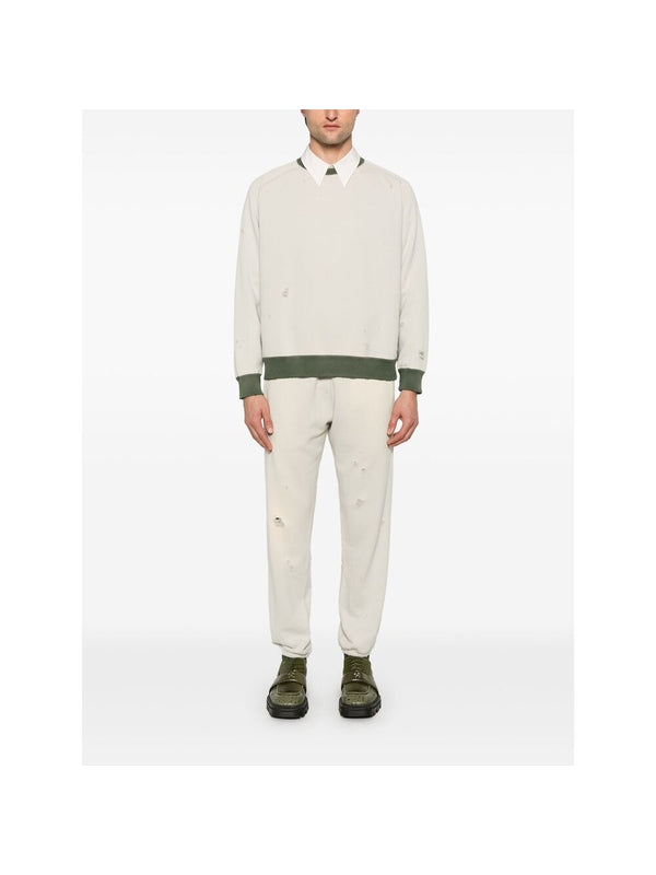 Distress Colorblock Panel Jogger
  Pants