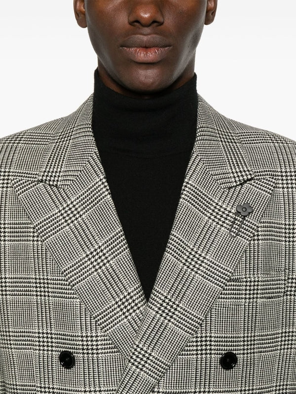 Check Pattern Double Wool Tailored Jacket