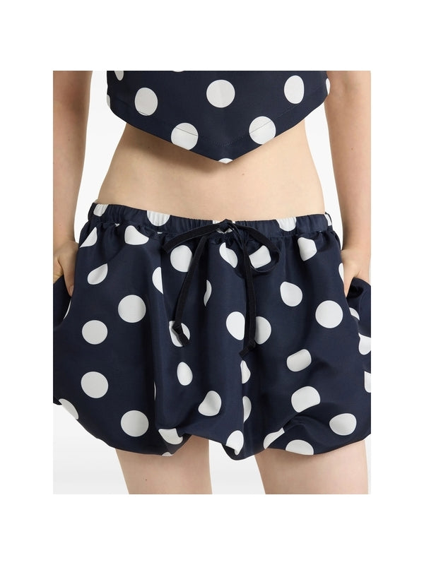 Drawstring Dot Printing Mini
  Skirt